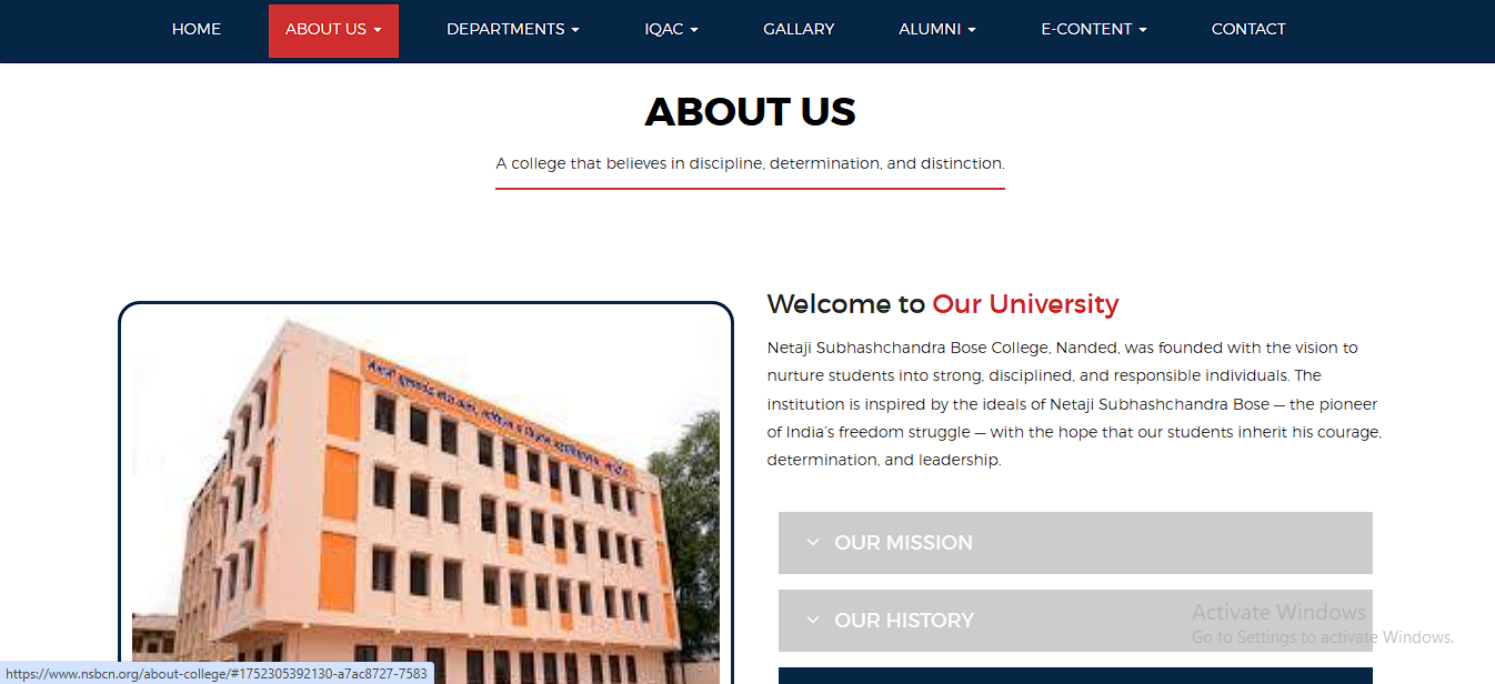 NSB College Website and Software